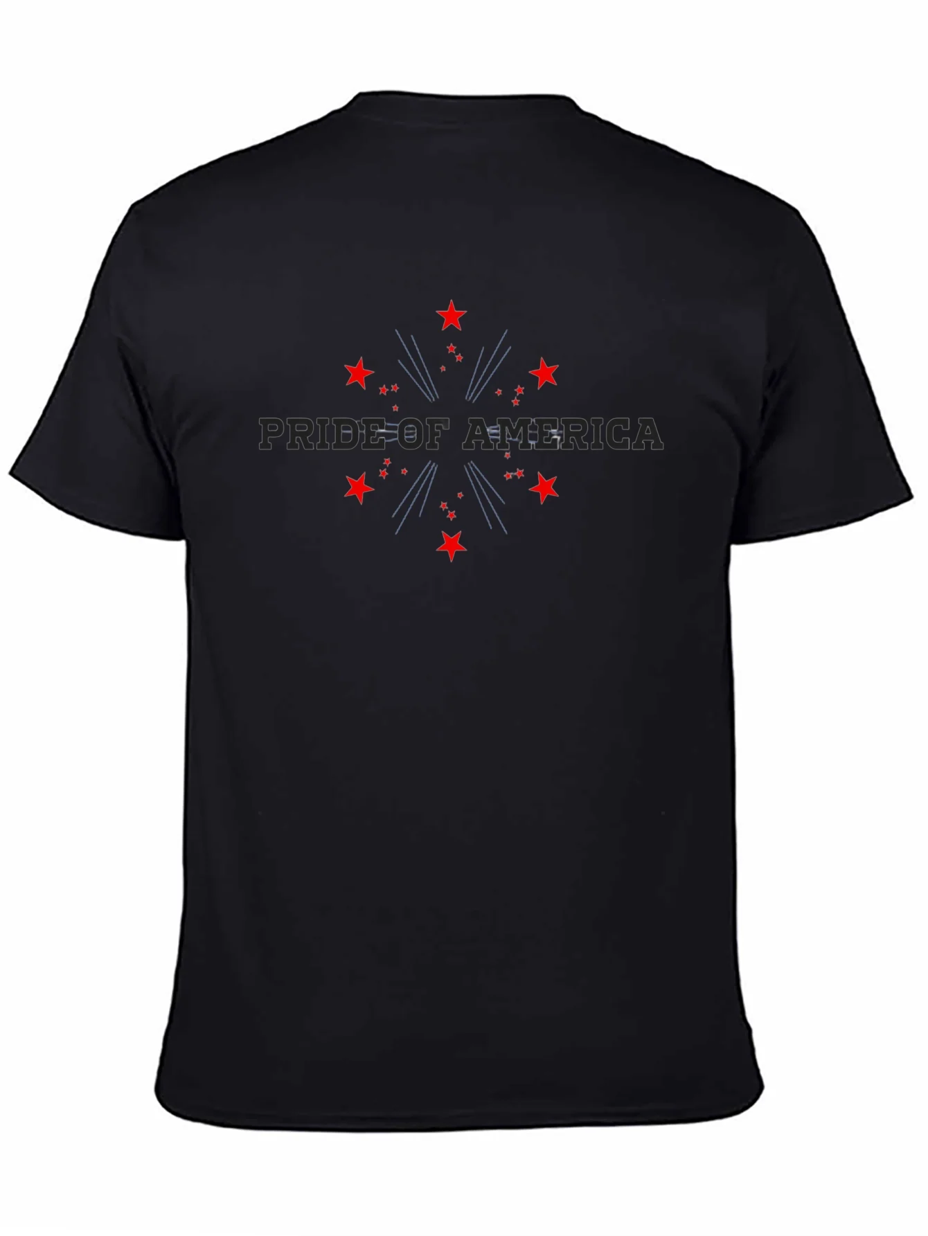 Camiseta Negra Pride of America Estrellas Rojas