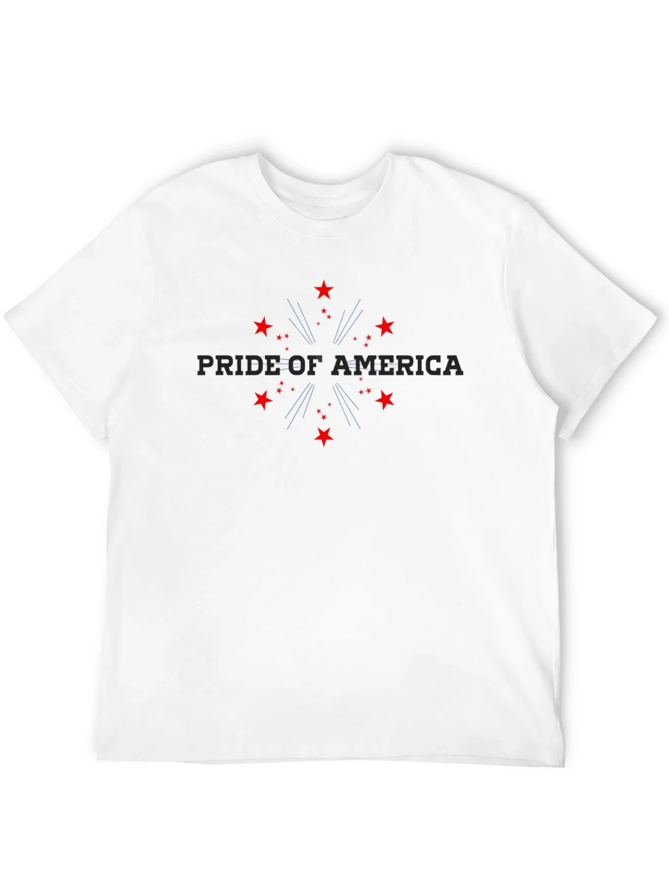 Camiseta Negra Pride of America Estrellas Rojas