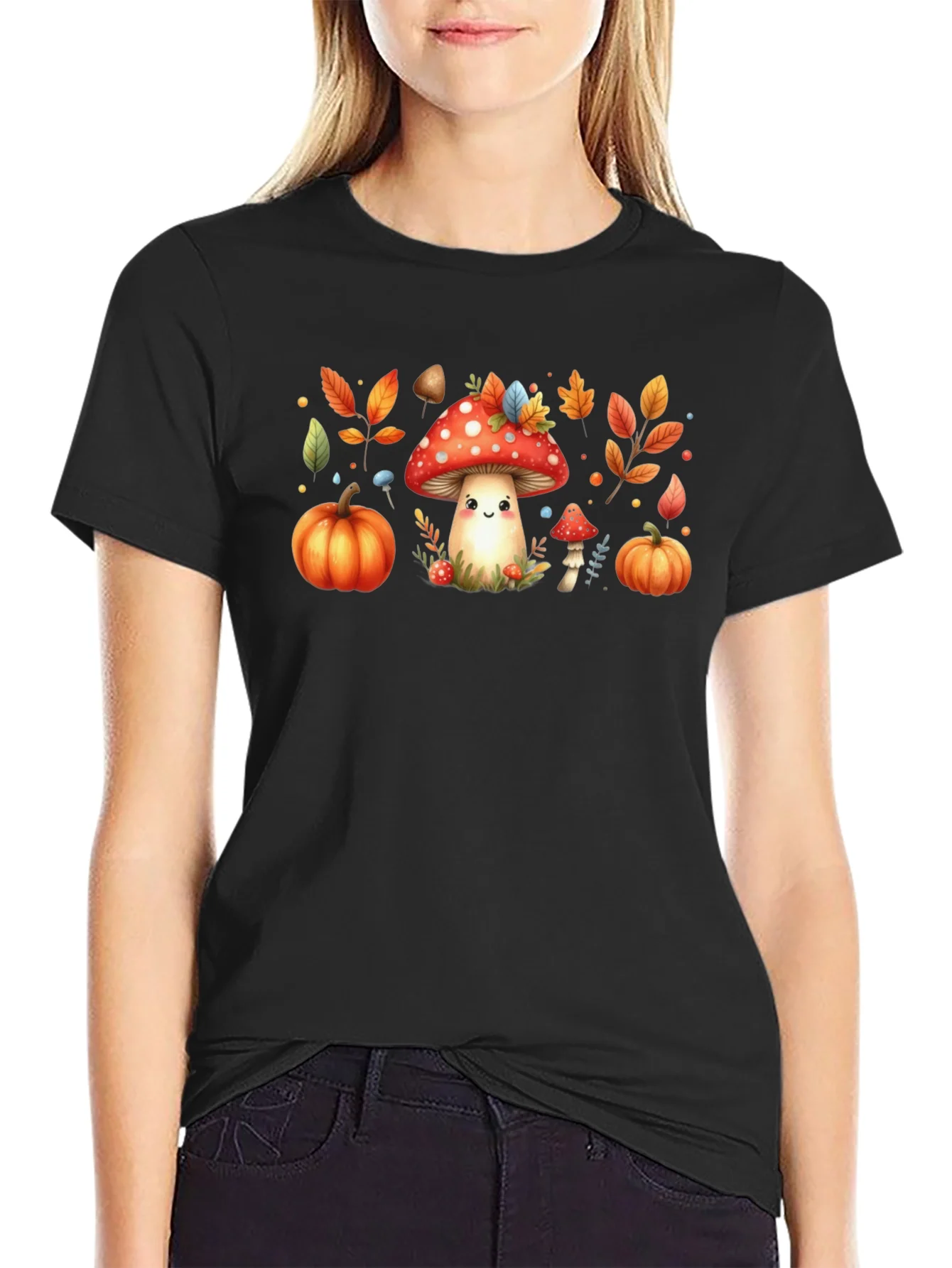 Rebbecca Fall Harvest Mushroom Graphic Tee