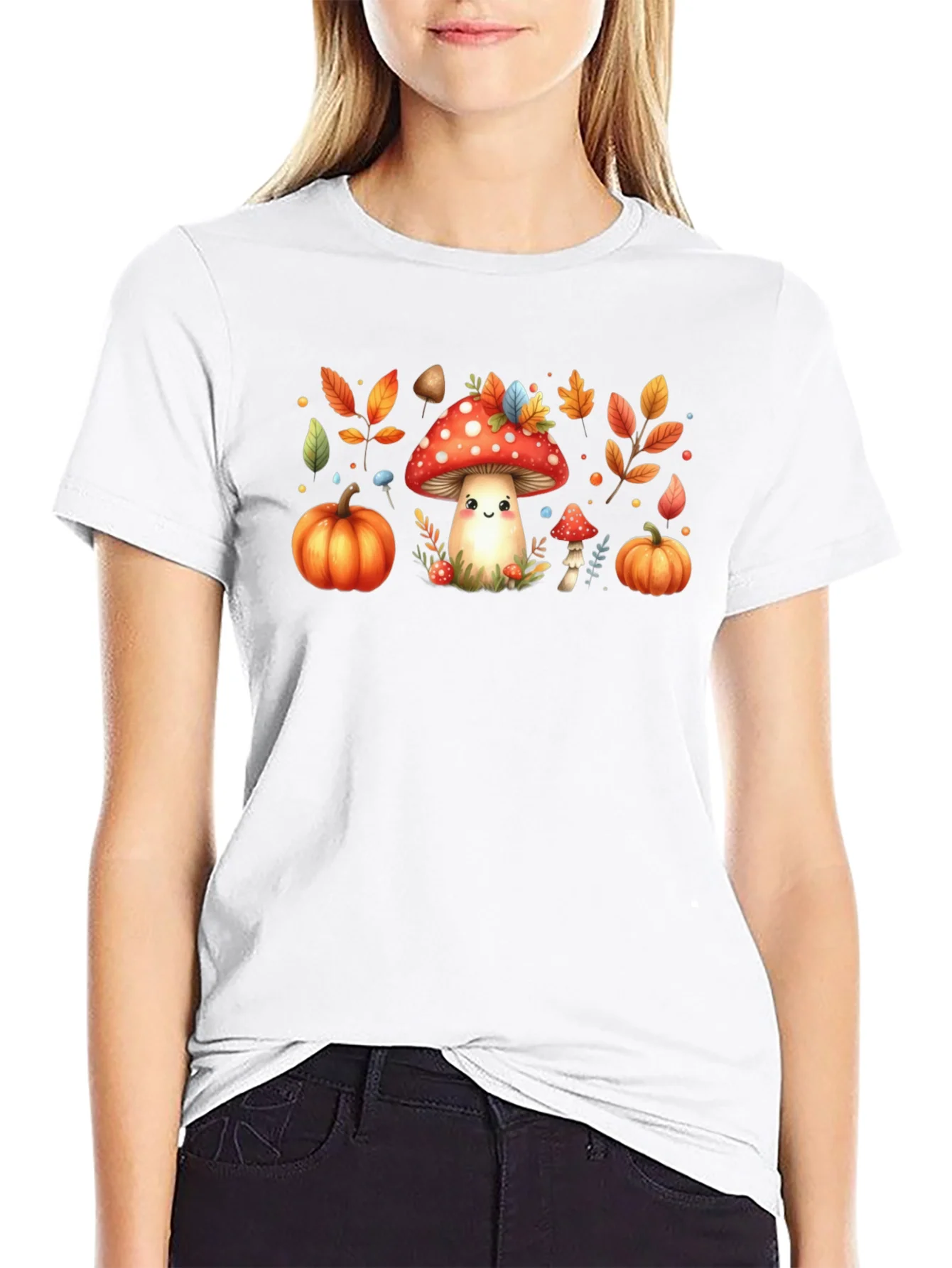 Rebbecca Fall Harvest Mushroom Graphic Tee