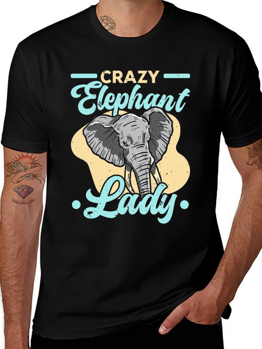 Rebbecca Crazy Elephant Lady Graphic Tee - Fun Animal Lover Shirt