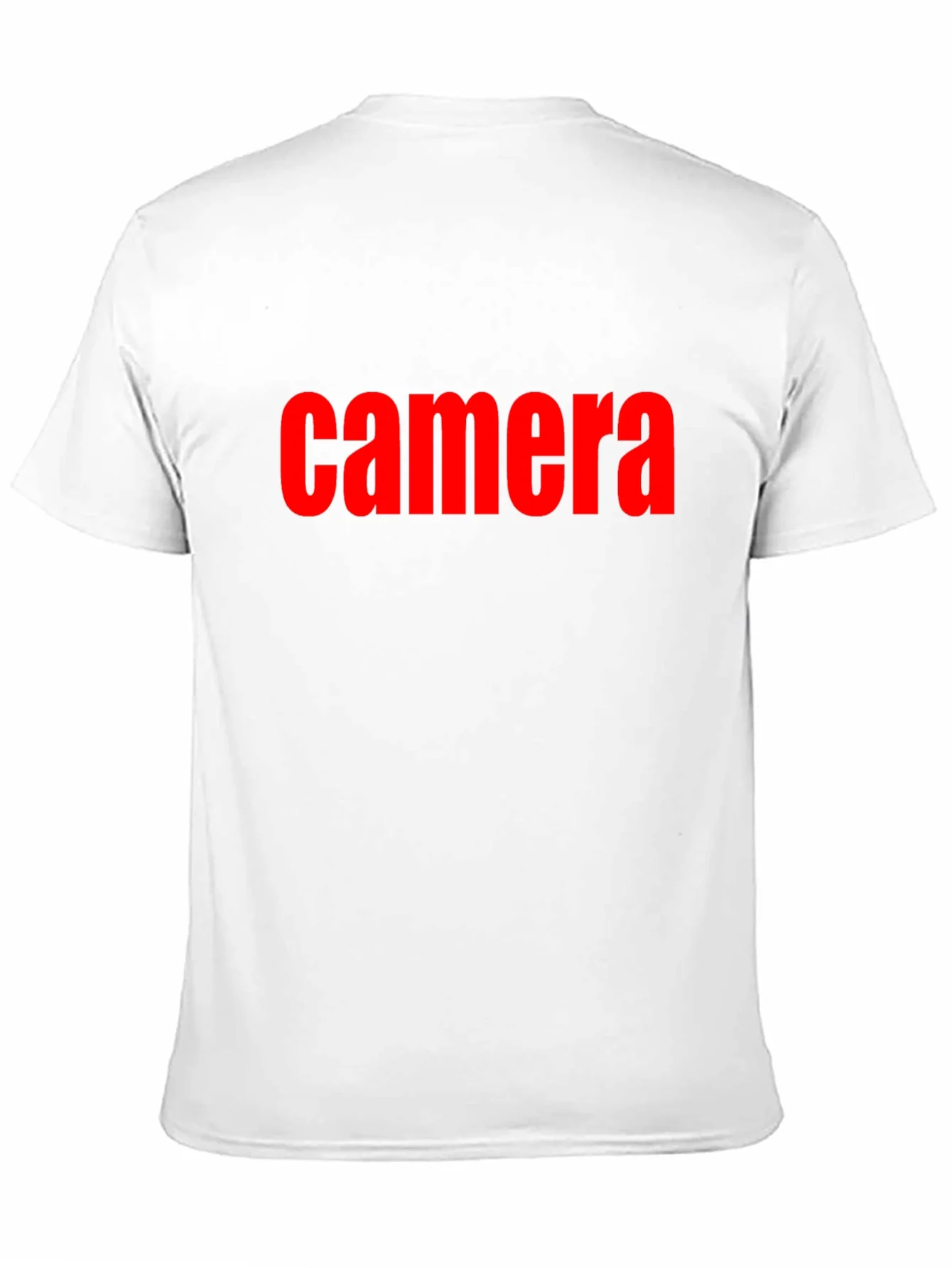 Camiseta Negra Camera en Rojo