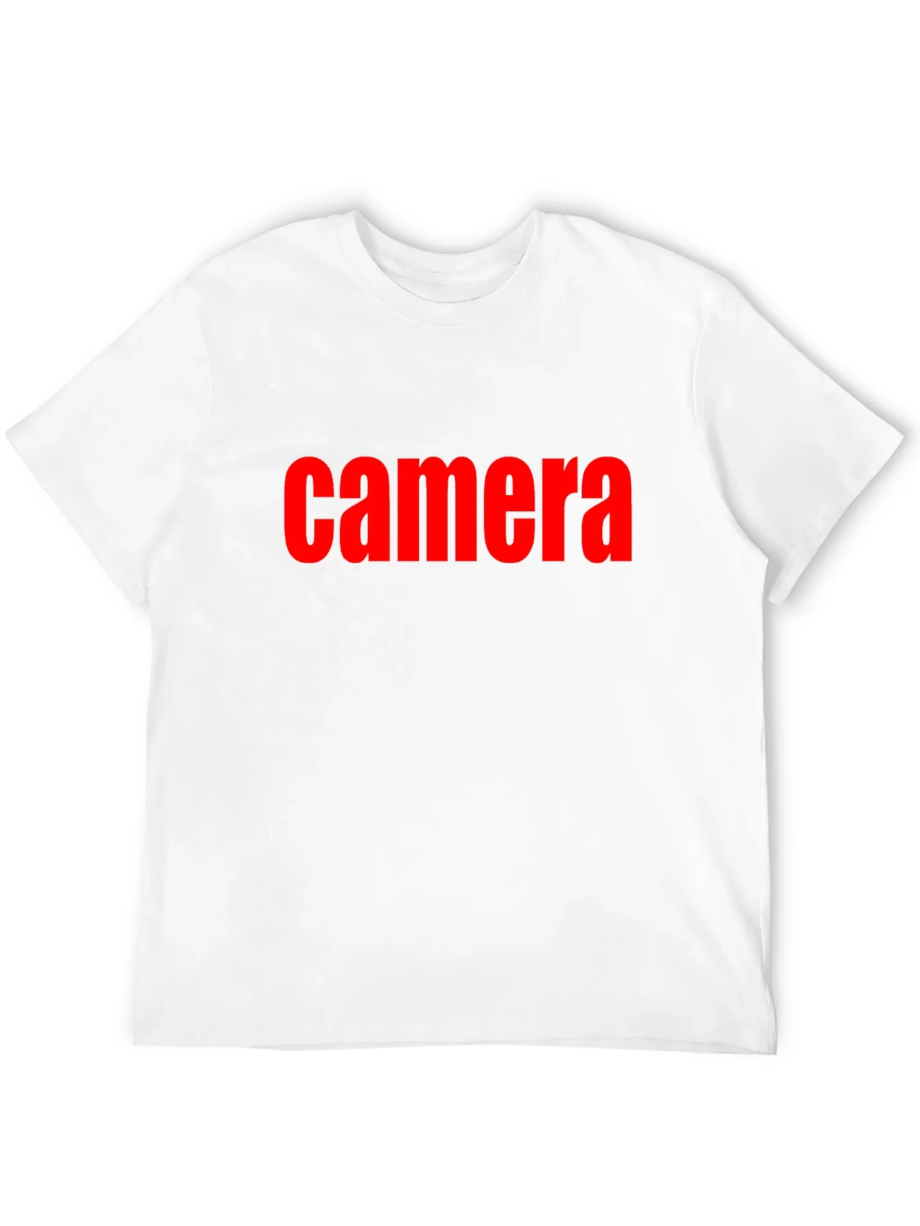 Camiseta Negra Camera en Rojo