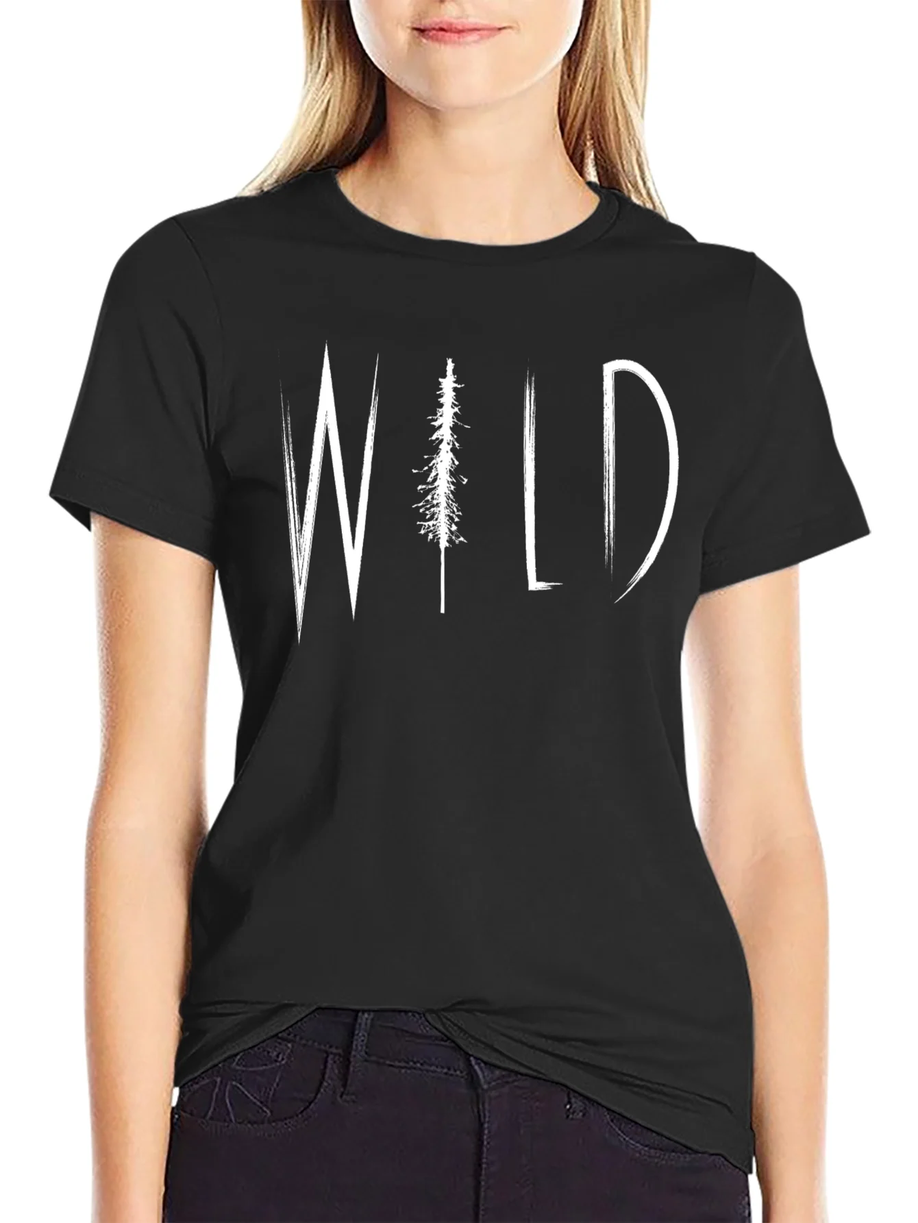 Rebbecca Wild Forest Graphic Tee - Black