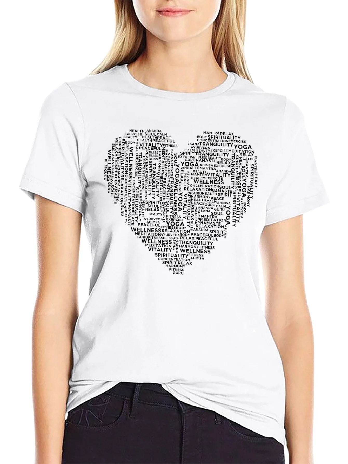 Rebbecca Yoga & Wellness Word Art T-Shirt
