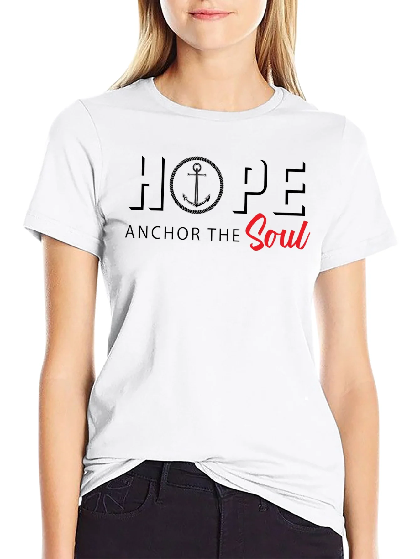Camiseta Negra Hope Anchor the Soul