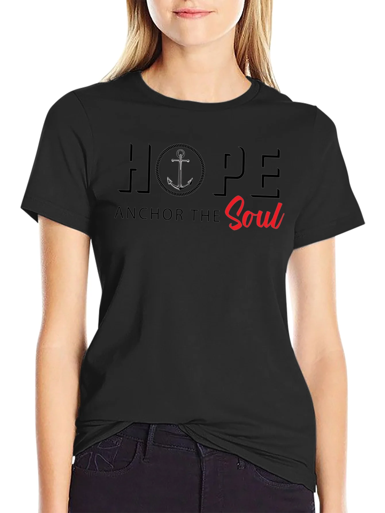 Camiseta Negra Hope Anchor the Soul