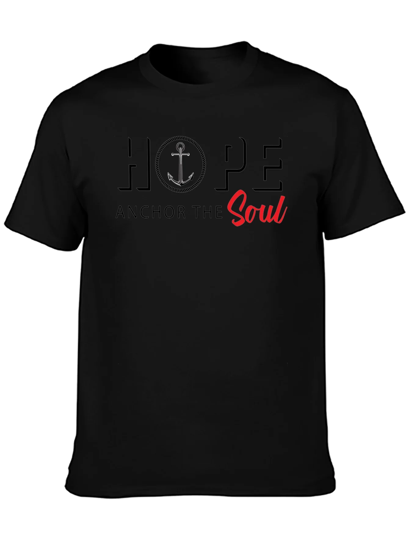 Camiseta Negra Hope Anchor the Soul