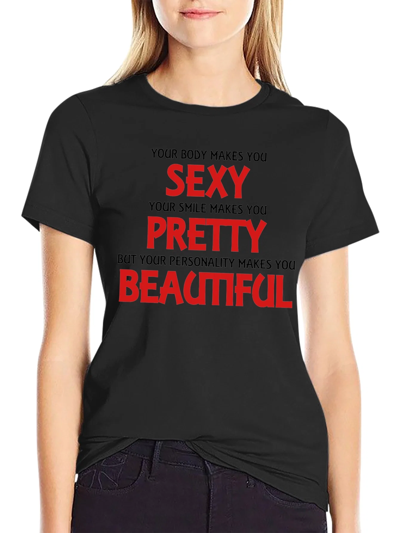 Rebbecca Sexy Pretty Beautiful Graphic T-Shirt - Black
