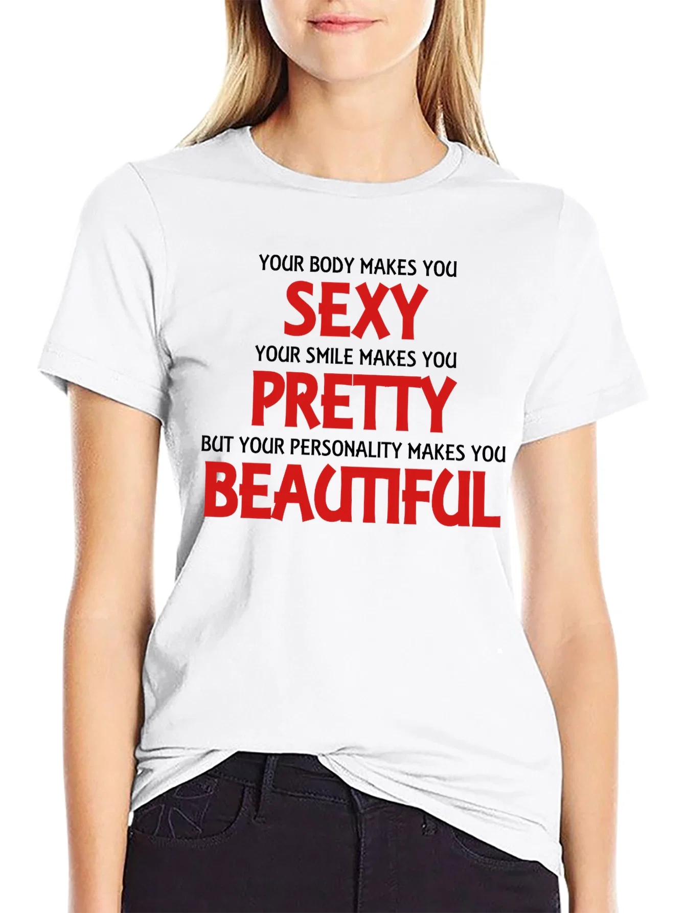 Rebbecca Sexy Pretty Beautiful Graphic T-Shirt - Black