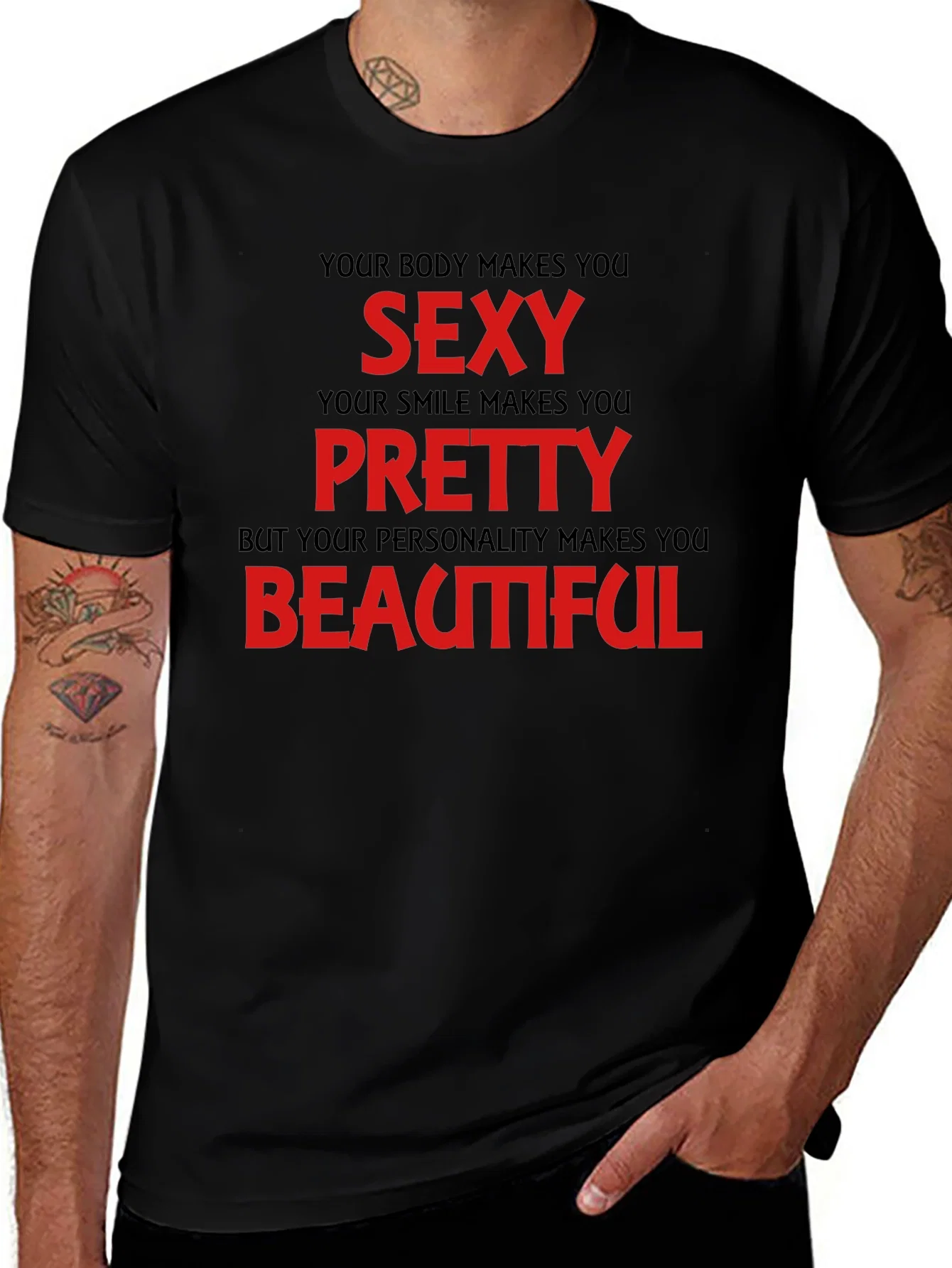Rebbecca Sexy Pretty Beautiful Graphic T-Shirt - Black
