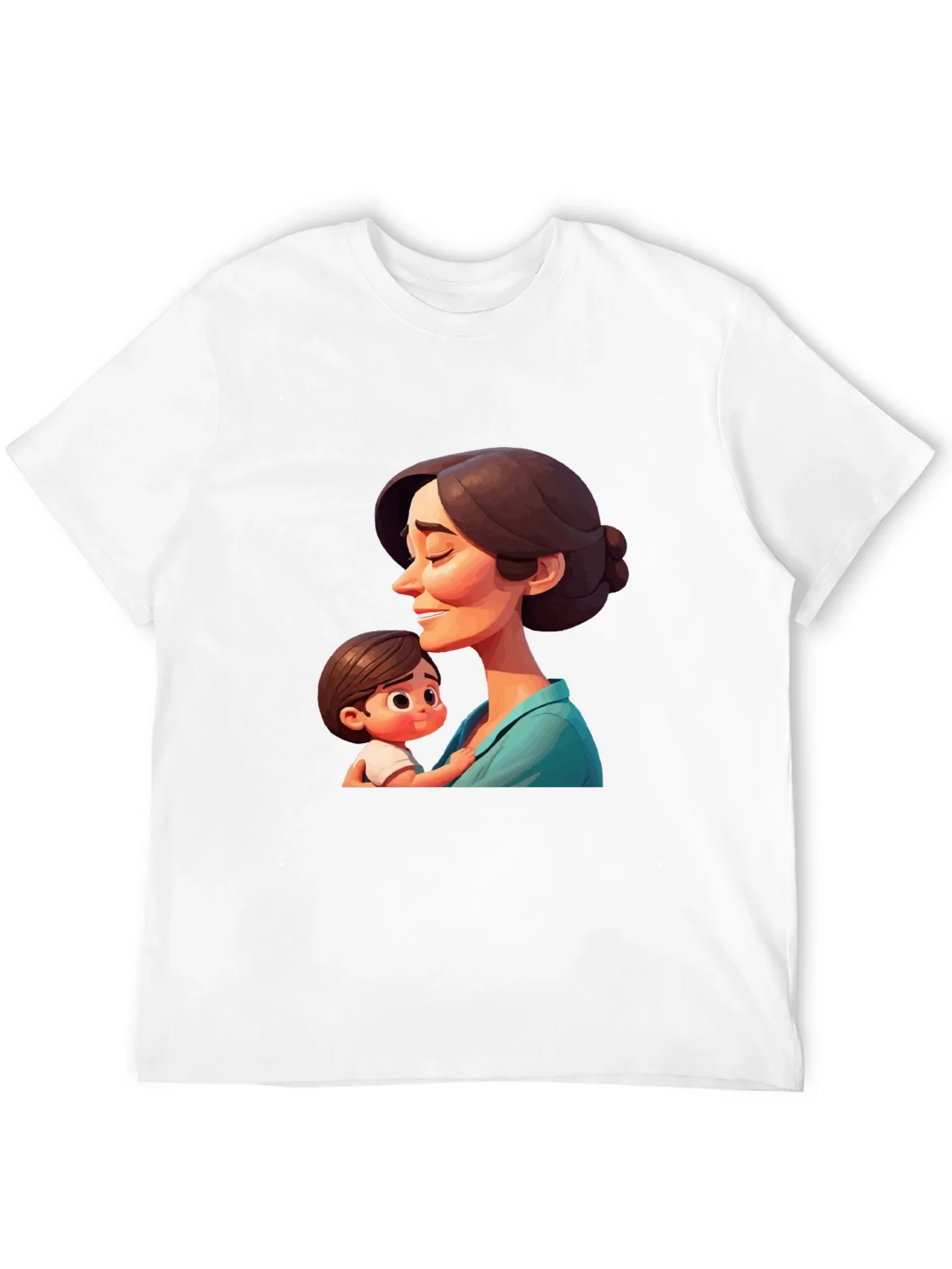 Rebbecca Stylish Black T-Shirt - Mother and Child Graphic