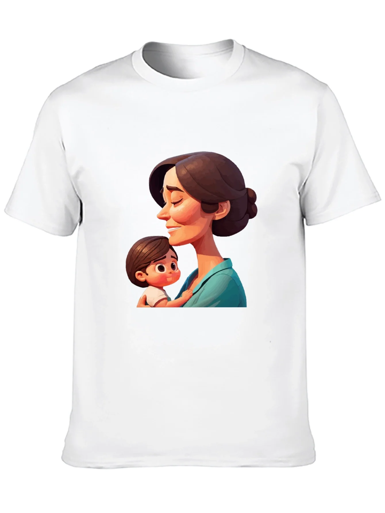 Rebbecca Stylish Black T-Shirt - Mother and Child Graphic