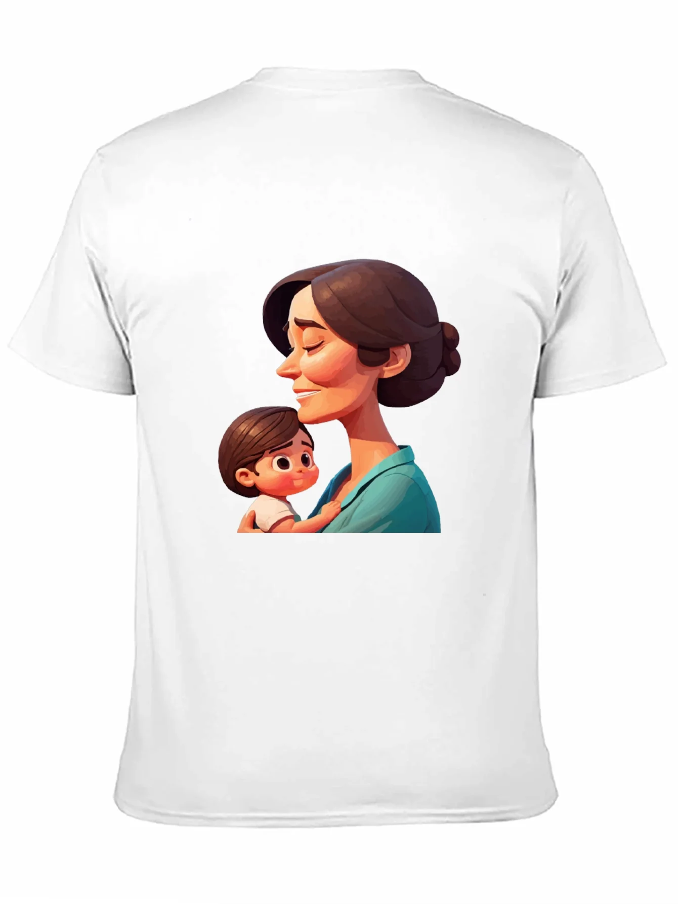 Rebbecca Stylish Black T-Shirt - Mother and Child Graphic