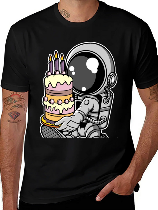 Rebbecca Astronaut Birthday Cake T-Shirt - Space Celebration Tee