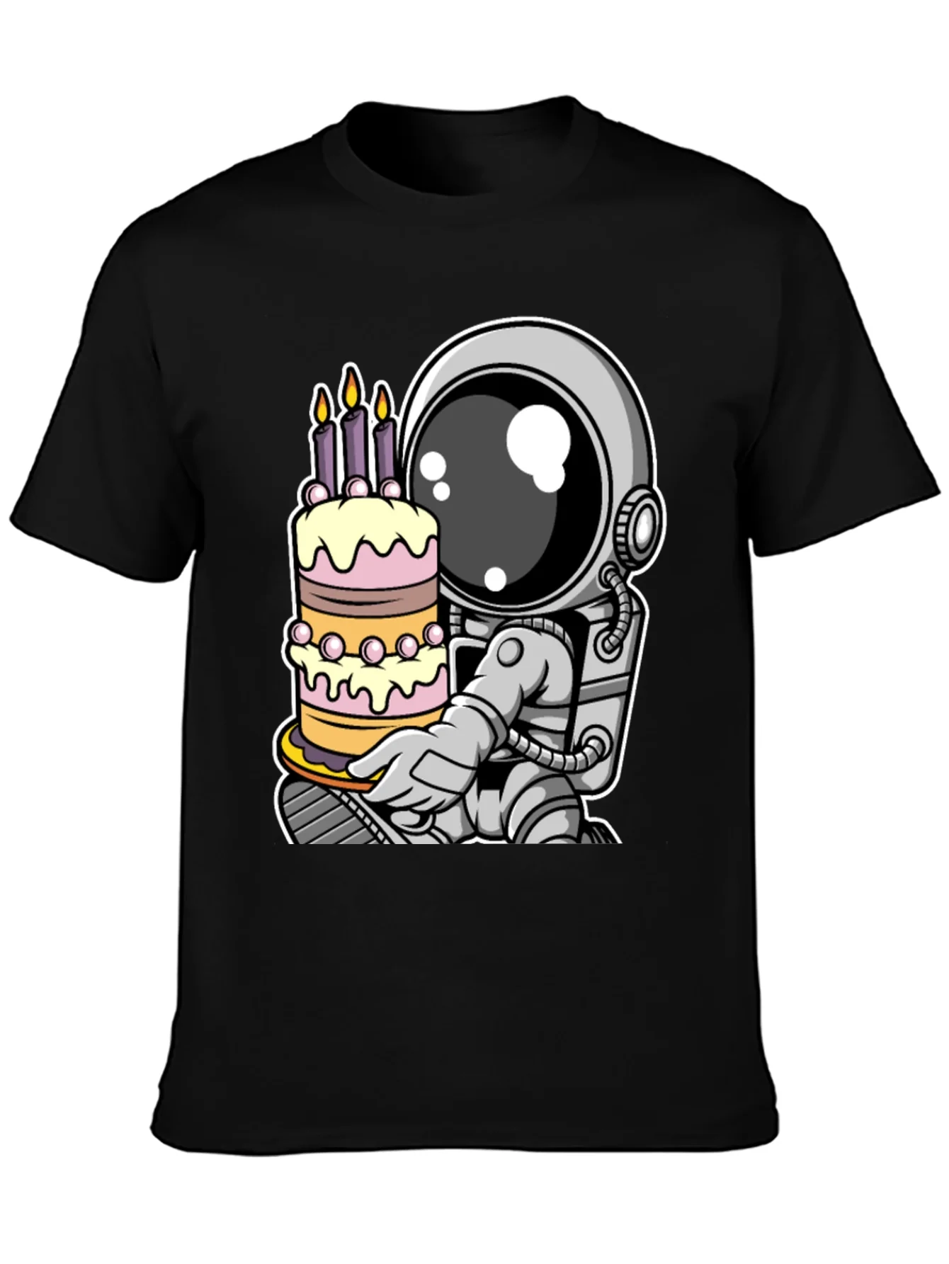 Rebbecca Astronaut Birthday Cake T-Shirt - Space Celebration Tee