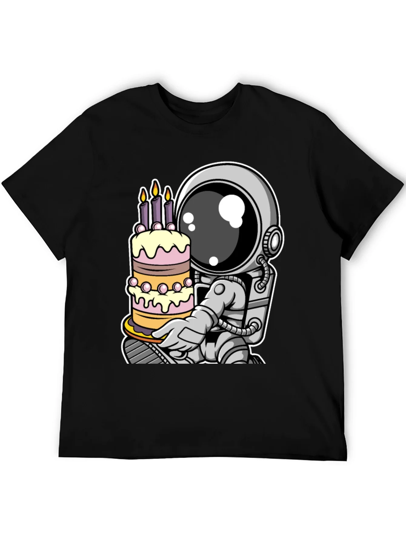 Rebbecca Astronaut Birthday Cake T-Shirt - Space Celebration Tee
