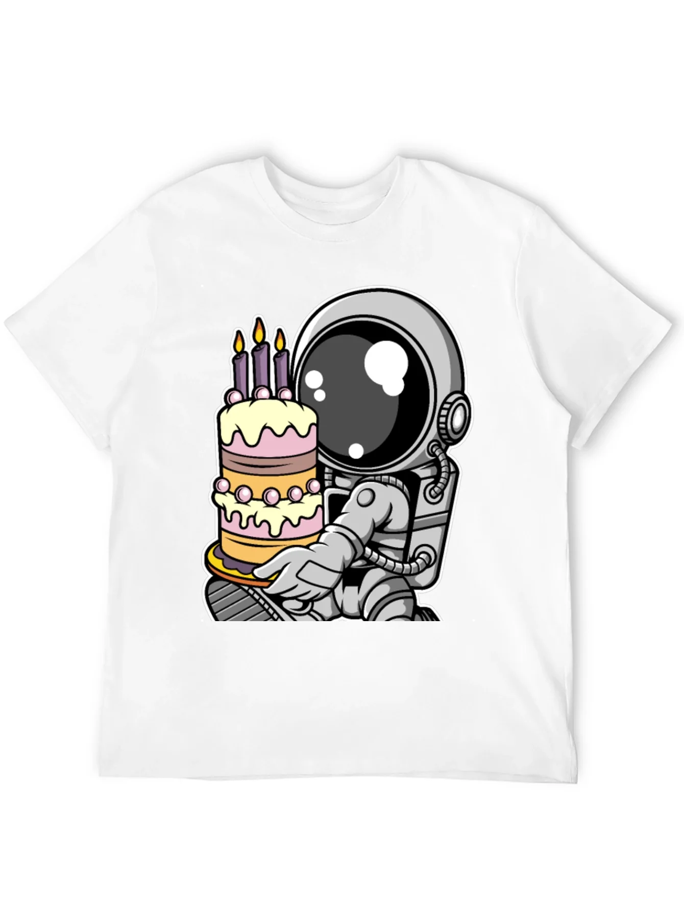 Rebbecca Astronaut Birthday Cake T-Shirt - Space Celebration Tee