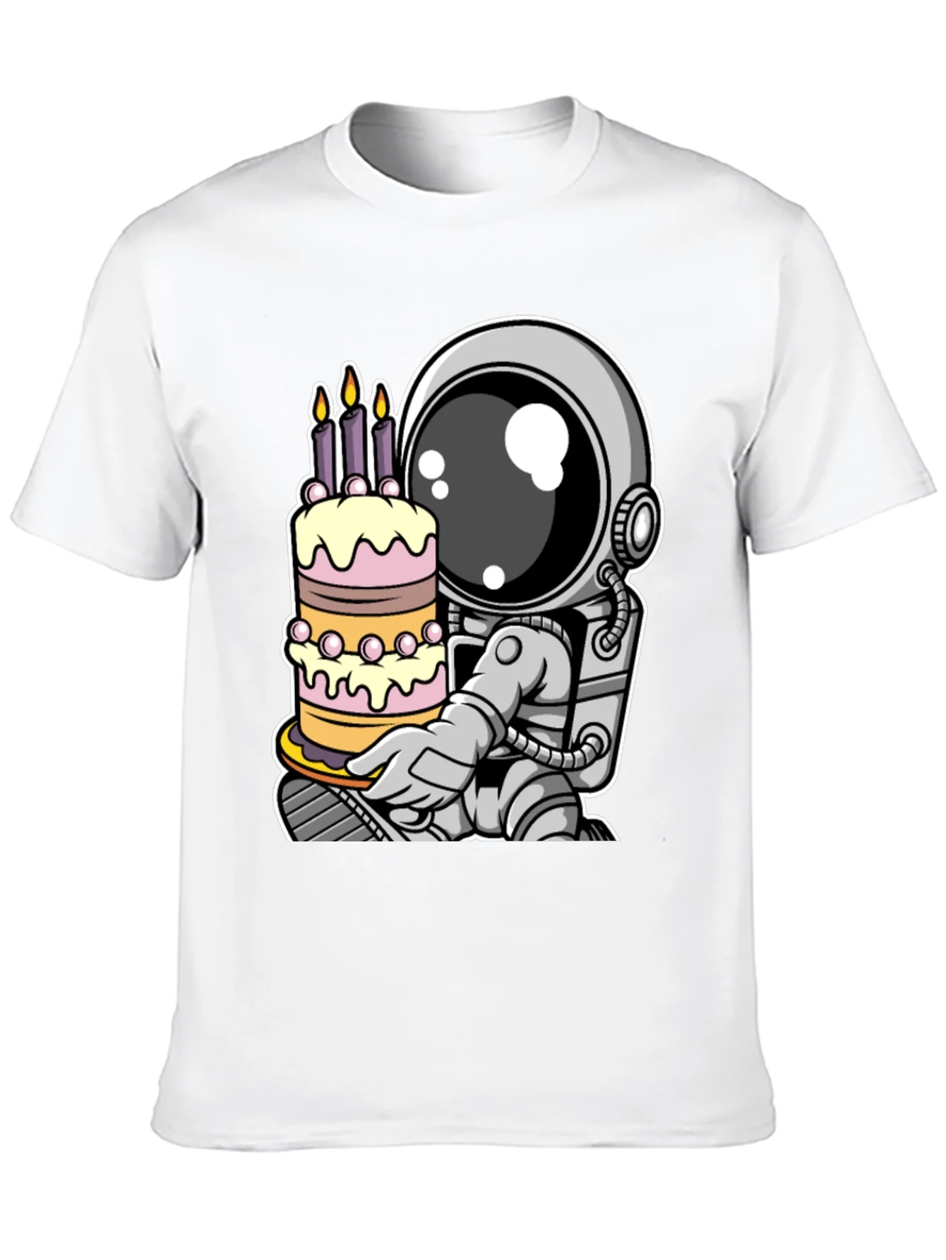 Rebbecca Astronaut Birthday Cake T-Shirt - Space Celebration Tee