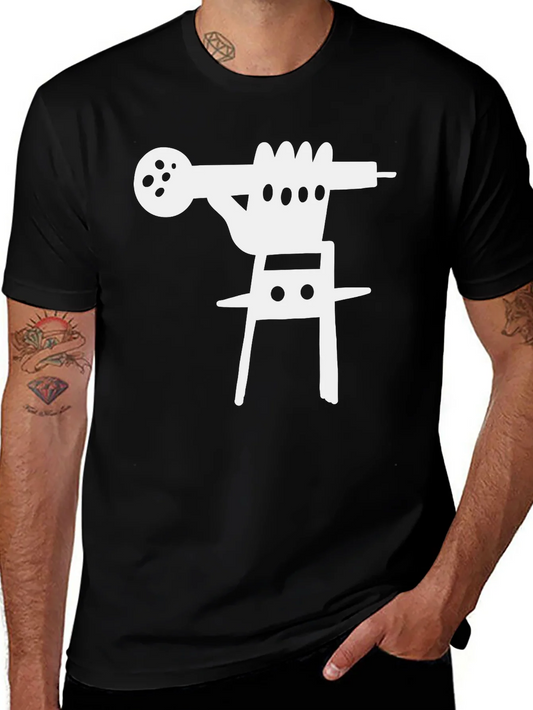 Rebbecca Abstract Graphic Print Tee - Black