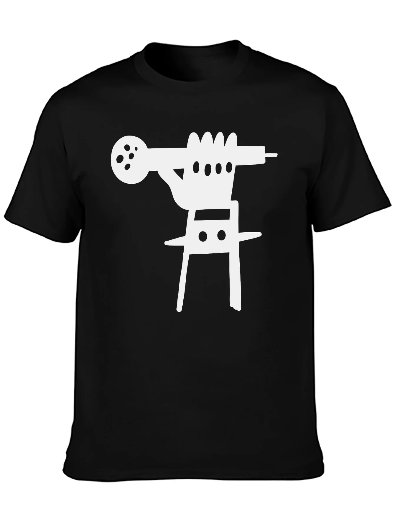 Rebbecca Abstract Graphic Print Tee - Black