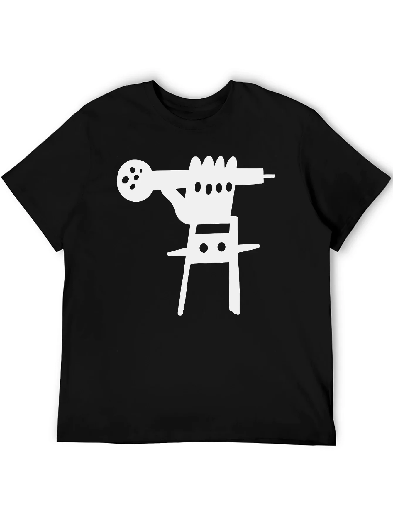 Rebbecca Abstract Graphic Print Tee - Black