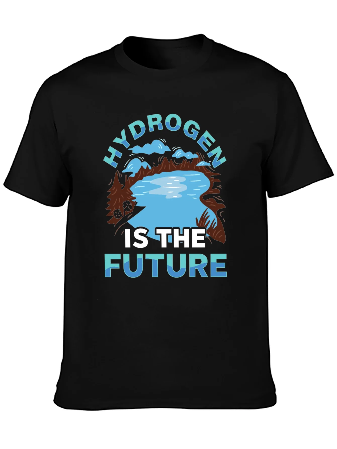 Camiseta Negra: Hidr¨®geno es el Futuro - Ecol¨®gica