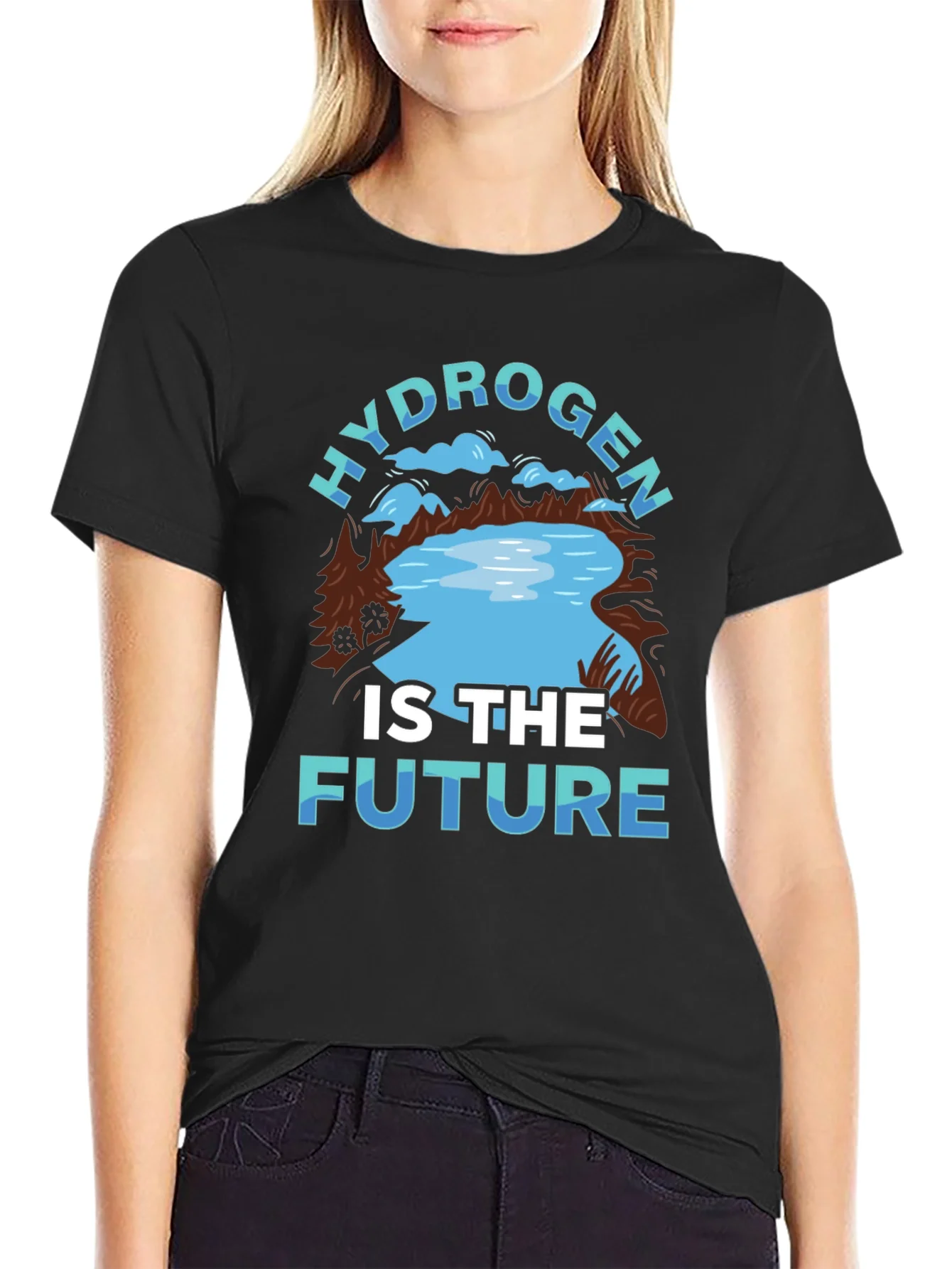 Camiseta Negra: Hidr¨®geno es el Futuro - Ecol¨®gica