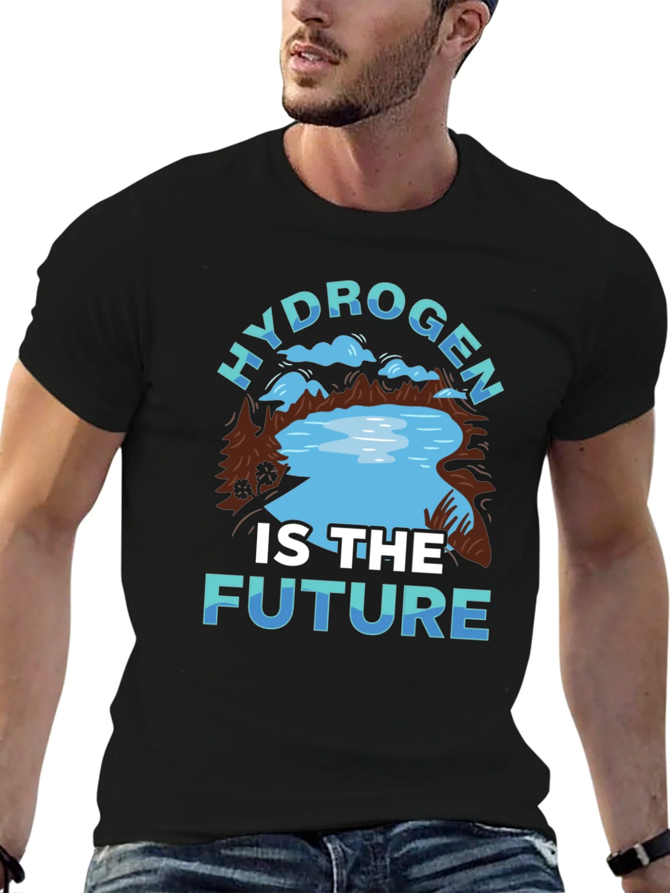 Camiseta Negra: Hidr¨®geno es el Futuro - Ecol¨®gica