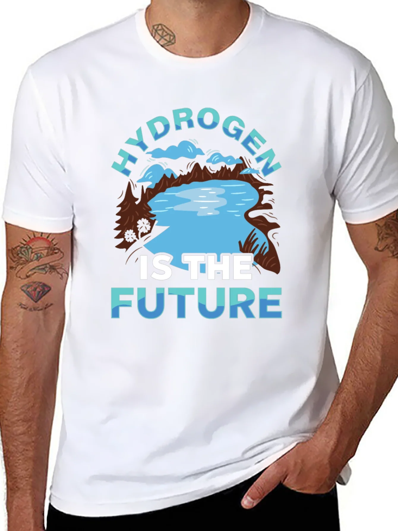 Camiseta Negra: Hidr¨®geno es el Futuro - Ecol¨®gica