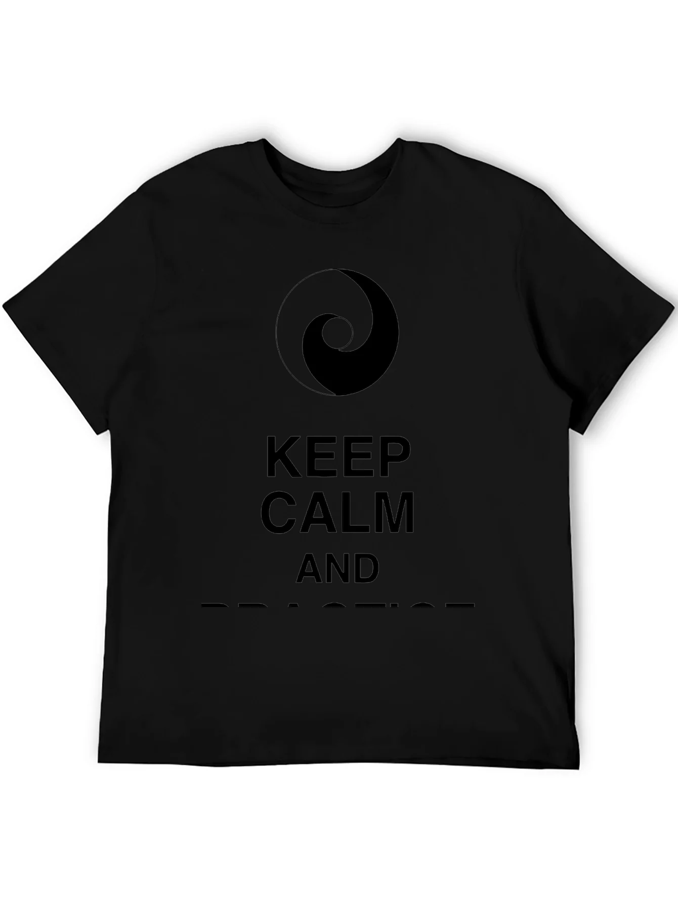 Camiseta Negra Keep Calm and Practice
