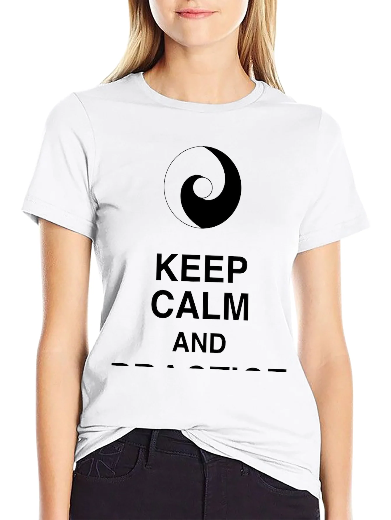 Camiseta Negra Keep Calm and Practice