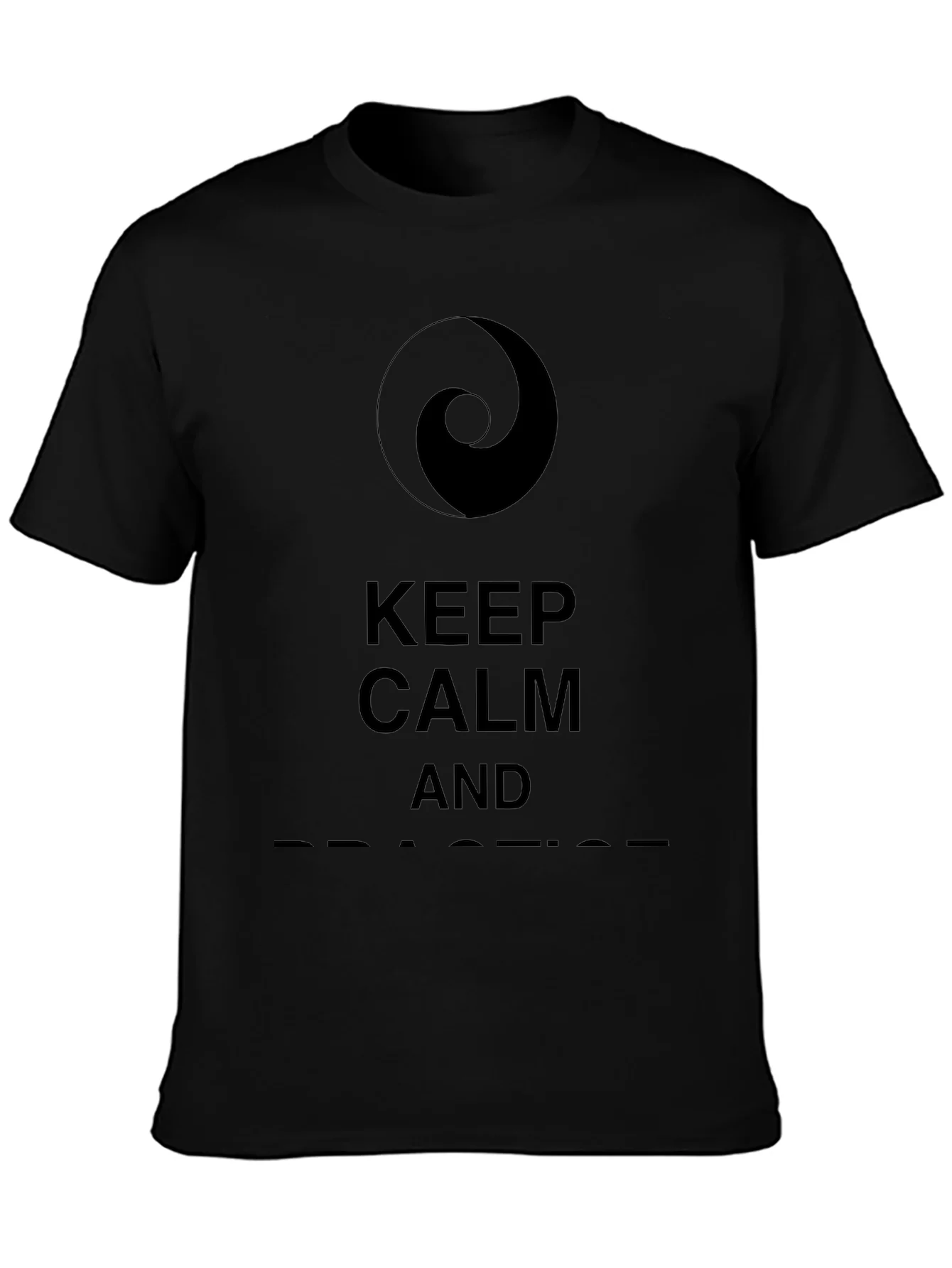 Camiseta Negra Keep Calm and Practice