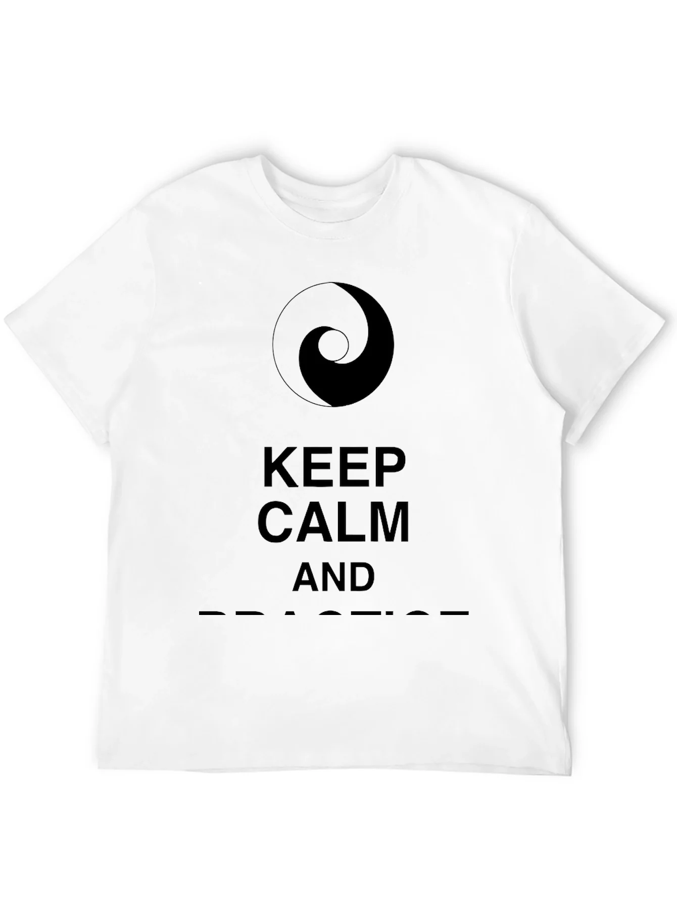 Camiseta Negra Keep Calm and Practice