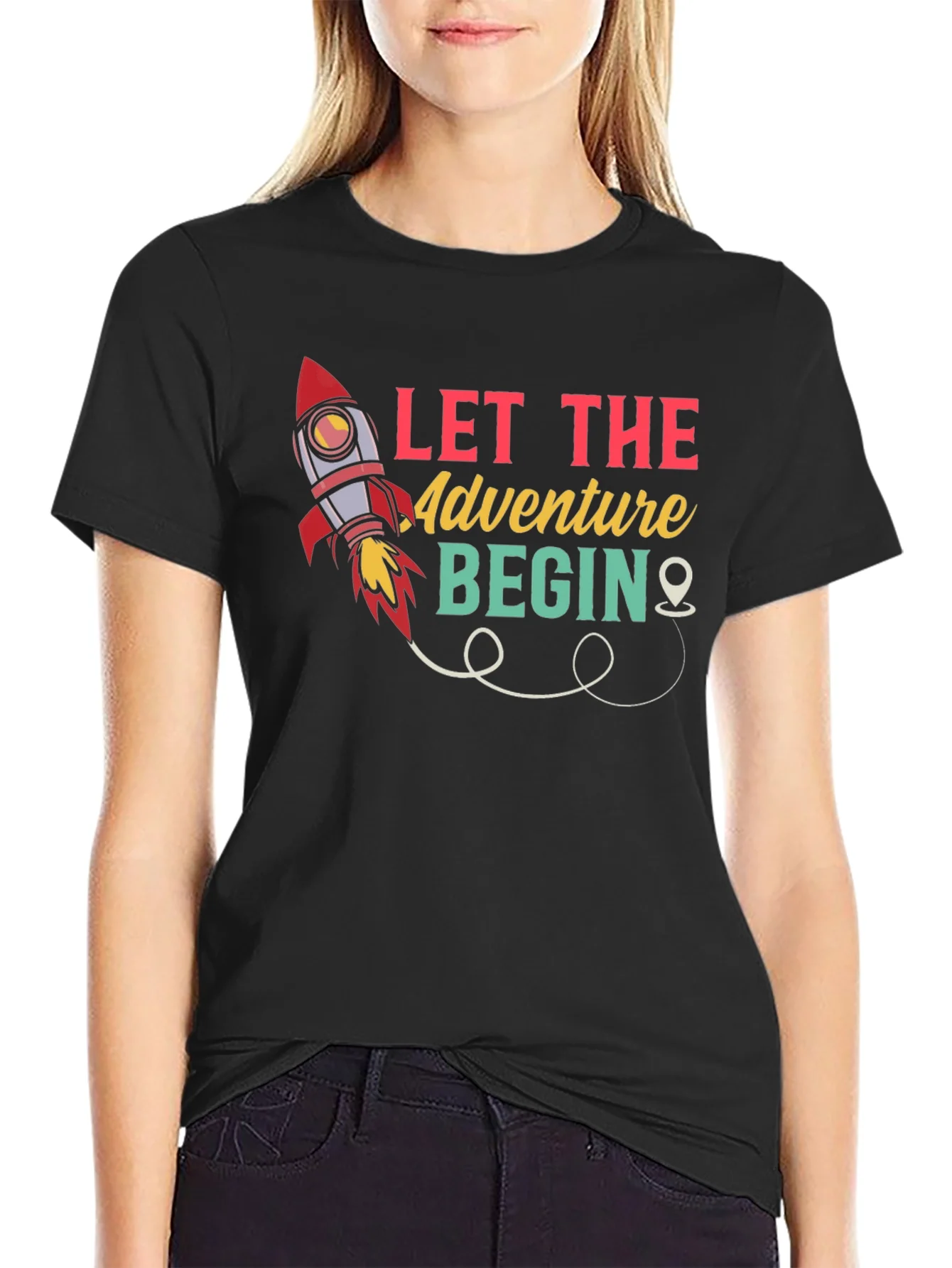 Camiseta Negra Que Empiece la Aventura