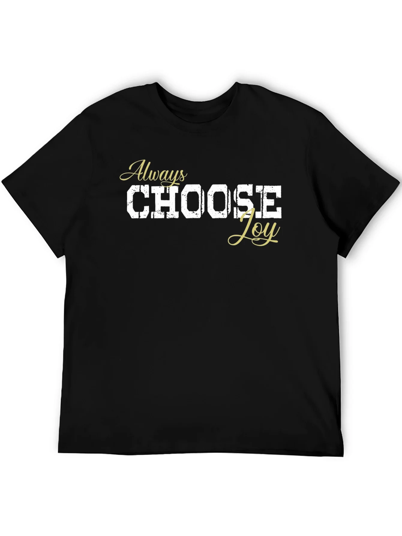 Rebbecca Always Choose Joy Black Graphic T-Shirt