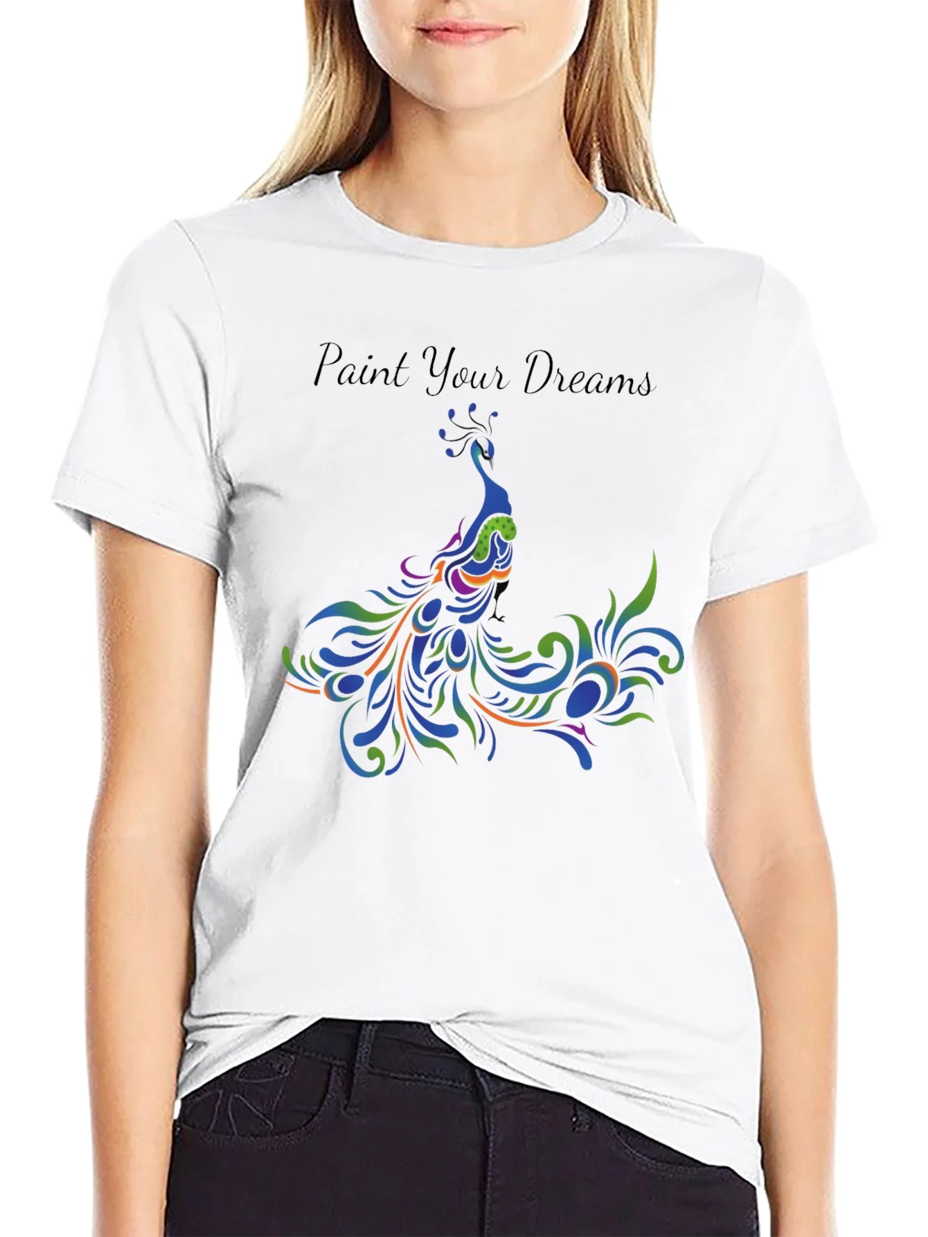 Rebbecca Paint Your Dreams Peacock Graphic Tee