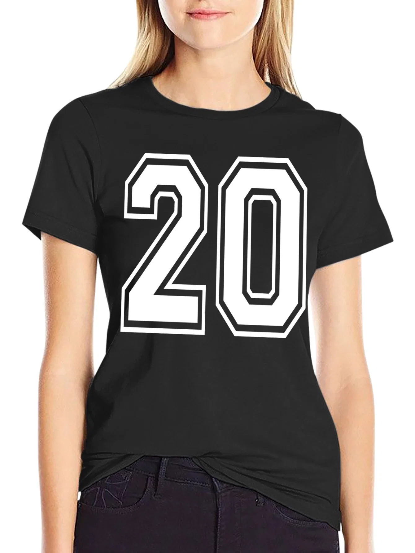 Rebbecca Varsity Number 20 Black T-Shirt