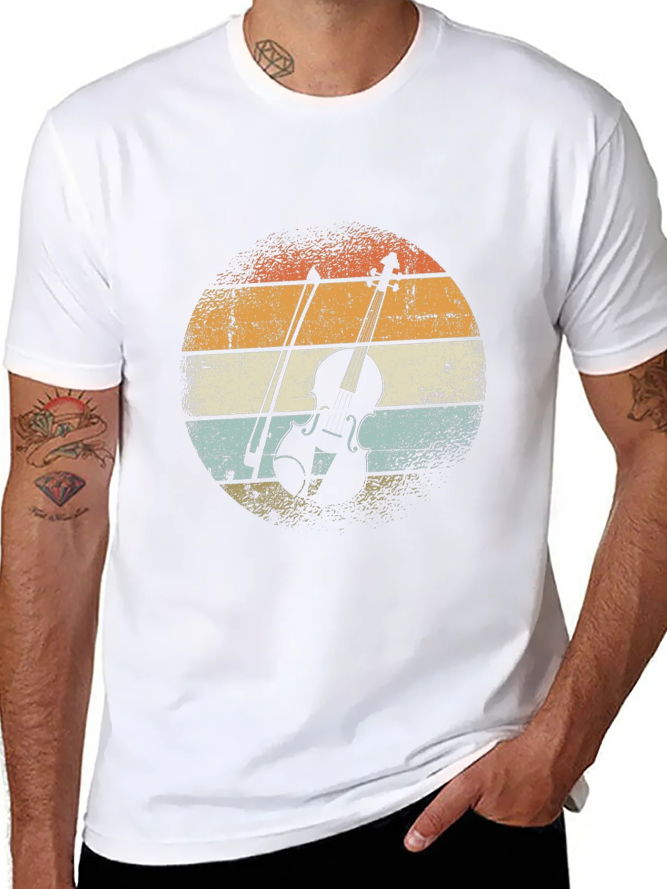 Rebbecca Retro Violin T-Shirt - Musician Apparel
