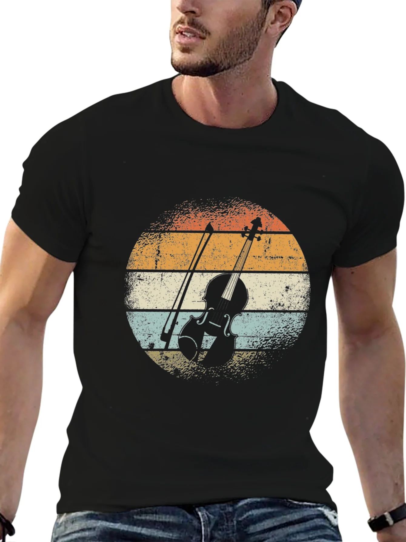 Rebbecca Retro Violin T-Shirt - Musician Apparel