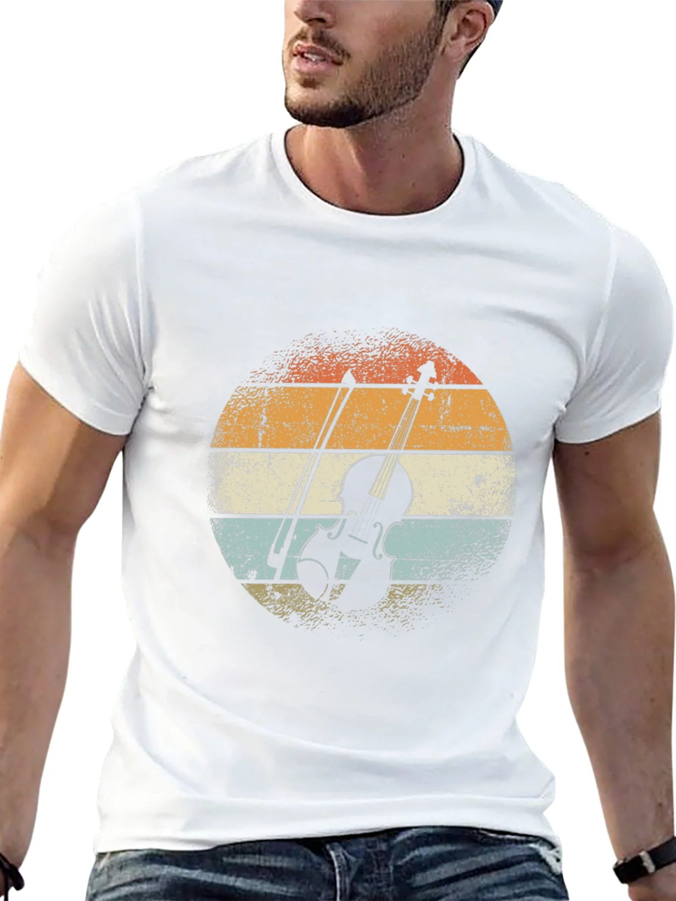 Rebbecca Retro Violin T-Shirt - Musician Apparel