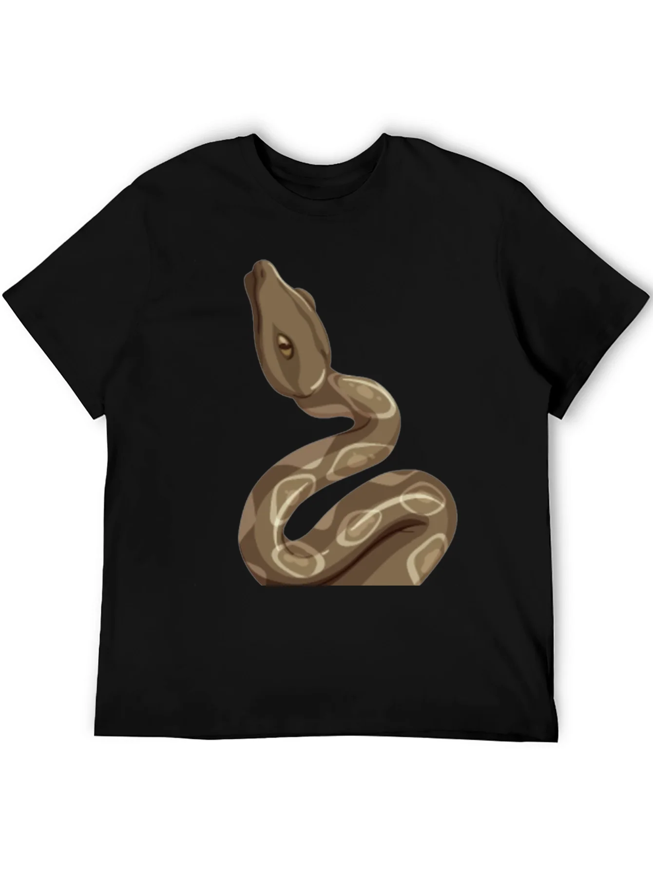 Camiseta Negra con Dise?o de Serpiente