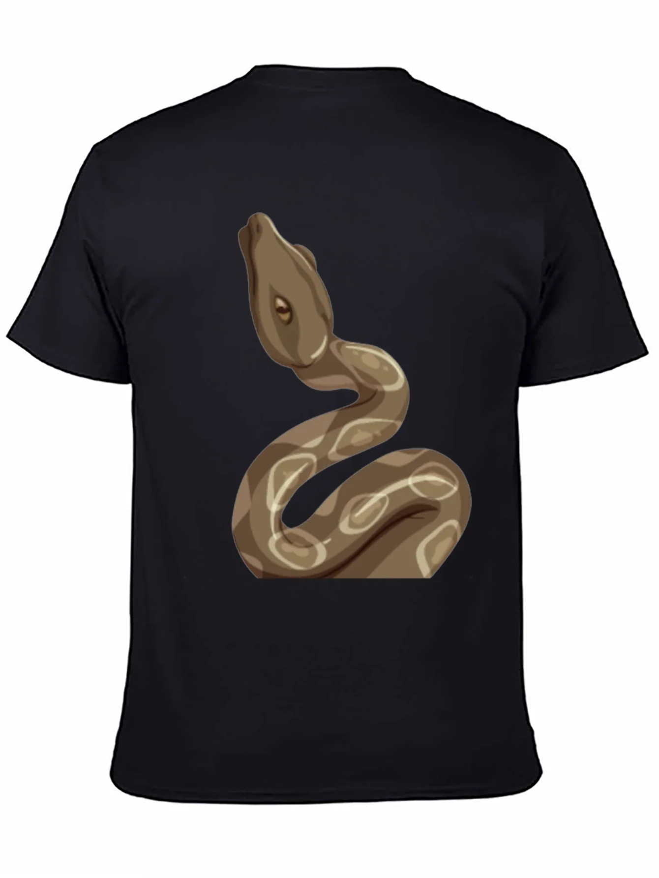 Camiseta Negra con Dise?o de Serpiente
