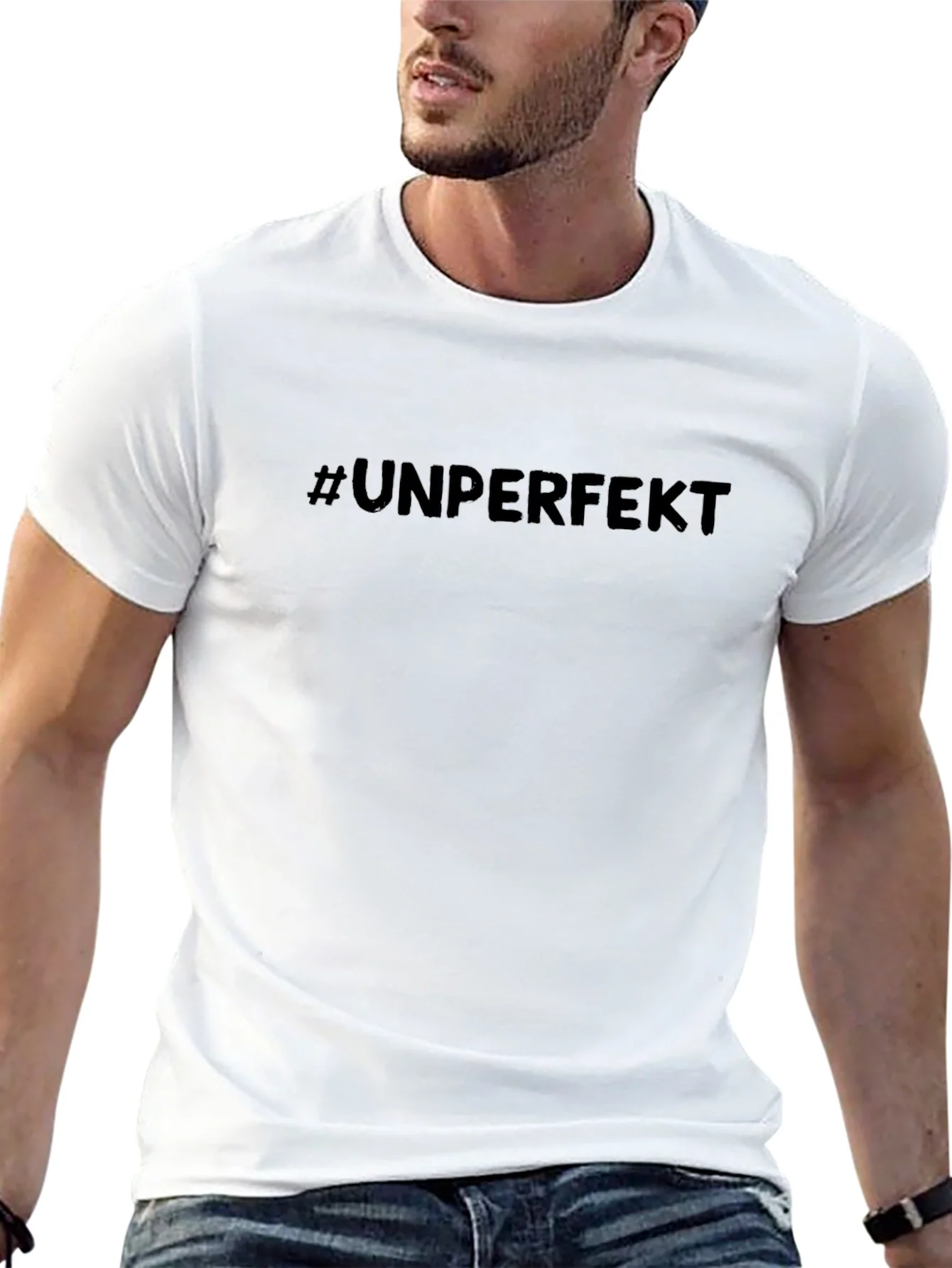 Camiseta Negra #UNPERFEKT - Estilo Casual