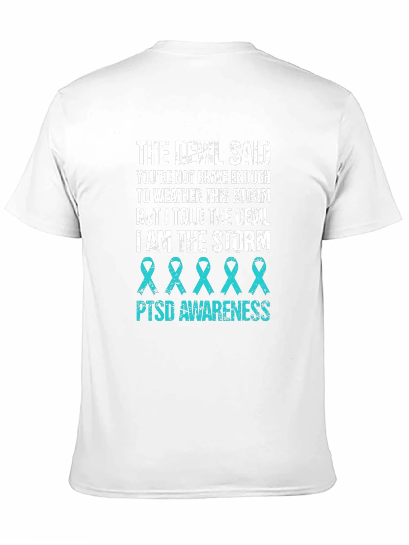 Camiseta Negra con Dise?o PTSD Awareness