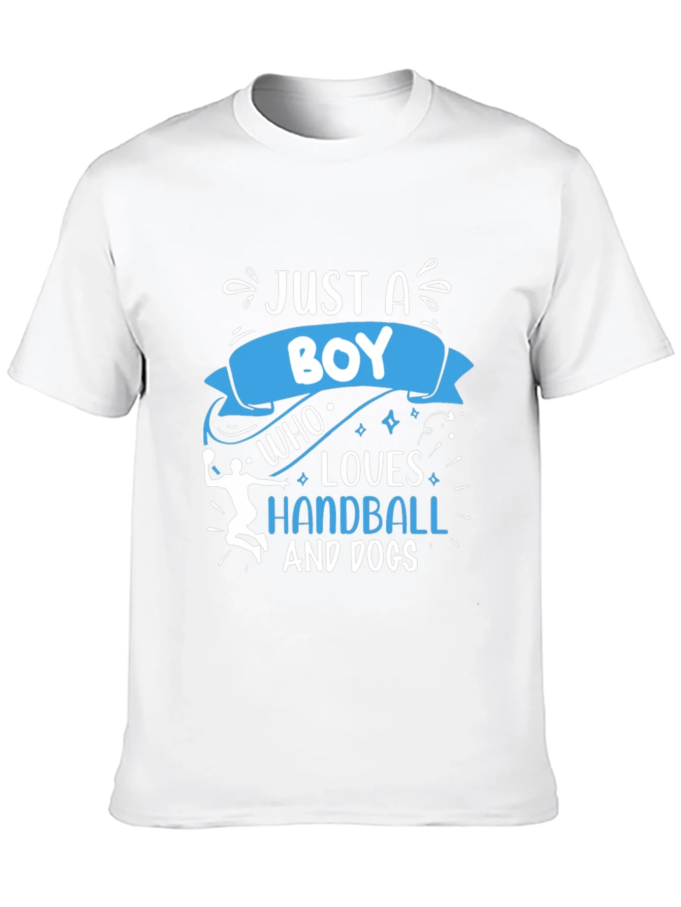 Rebbecca Boy Who Loves Handball and Dogs Black T-Shirt