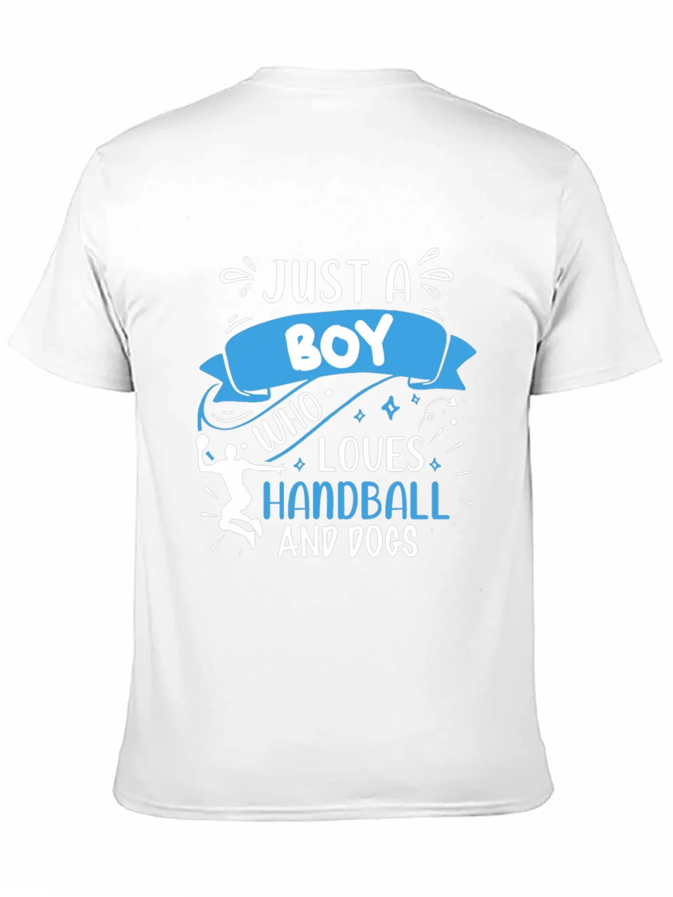 Rebbecca Boy Who Loves Handball and Dogs Black T-Shirt