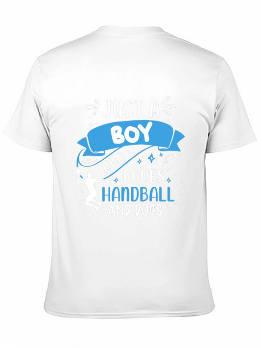 Rebbecca Boy Who Loves Handball and Dogs Black T-Shirt