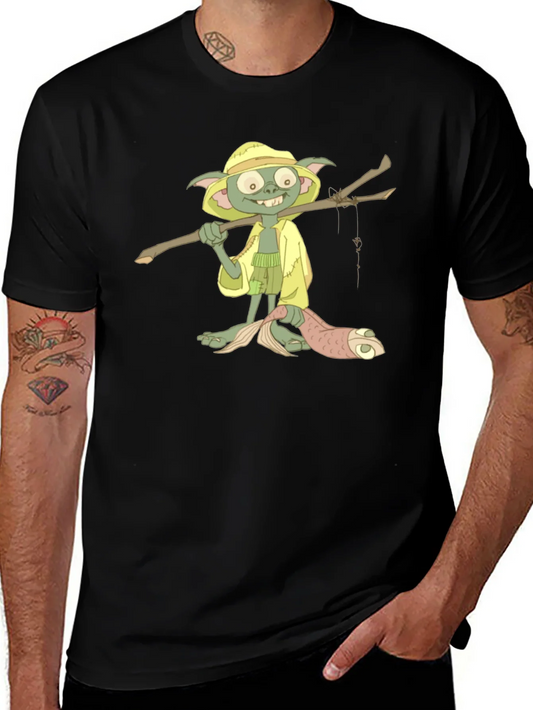 Camiseta Hombre con Dise?o de Personaje Pescador