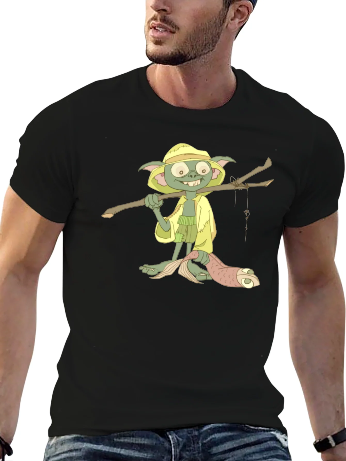 Camiseta Hombre con Dise?o de Personaje Pescador